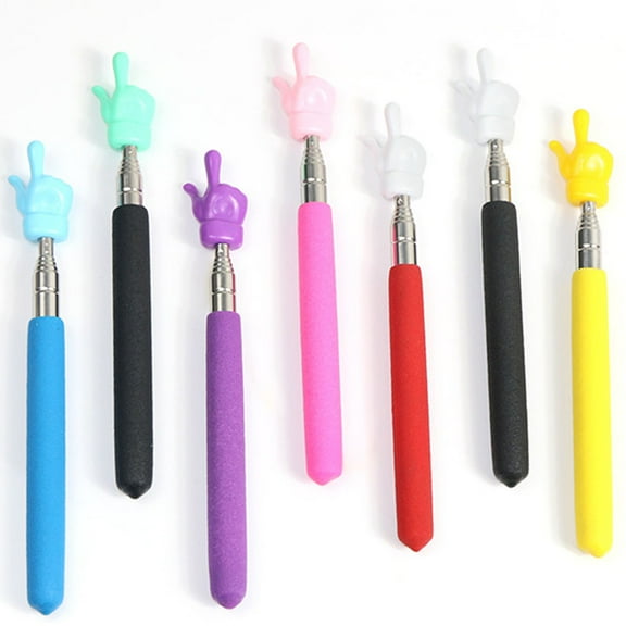 Telescopic Teachers Pointer, Extendable Hand Pointer Finger Pointer Stick, Mini Retractable Classroom Pointer for Elementary School Kindergarten Teacher, Classroom Supplies