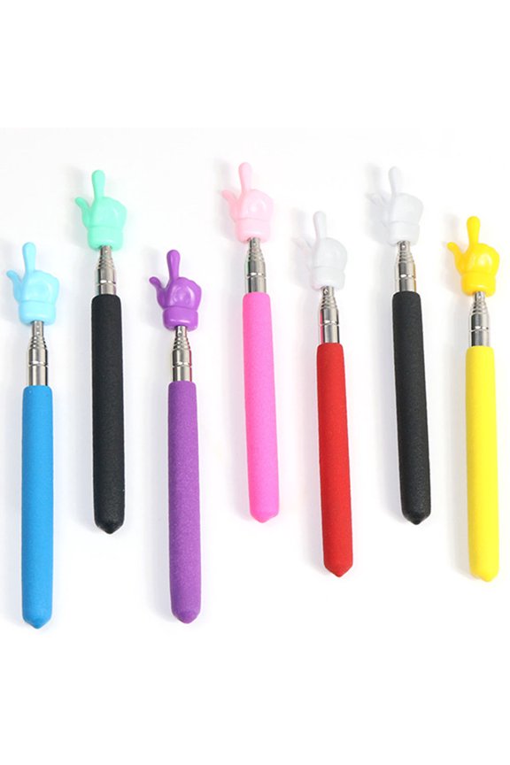 Telescopic Teachers Pointer, Extendable Hand Pointer Finger Pointer Stick, Mini Retractable Classroom Pointer for Elementary School Kindergarten Teacher, Classroom Supplies