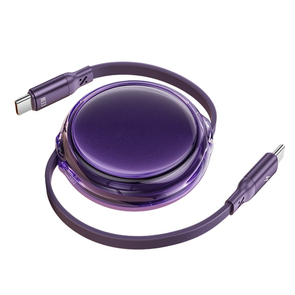 Telescopic USB C to USB C Cable 100W PD Fast Charging 480Mbps Data Transfer 4-Length Adjustable for Devices