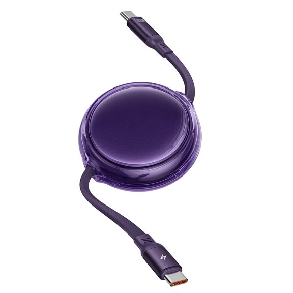 Telescopic USB C to USB C Cable 100W PD Fast Charging 480Mbps Data Transfer 4-Length Adjustable for Devices