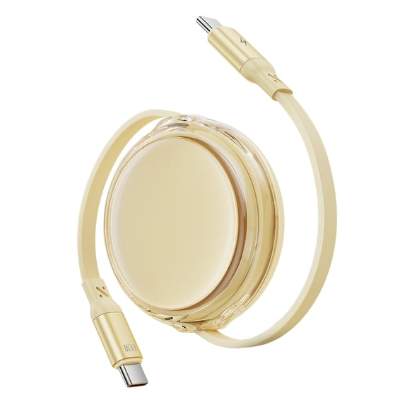 Telescopic USB C to USB C Cable 100W PD Fast Charging 480Mbps Data Transfer 4-Length Adjustable for Devices