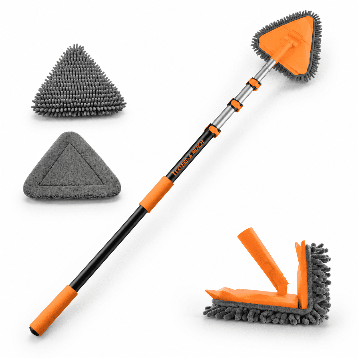 Social Tools Extension Telescopic Wall and Baseboard Cleaning Tool with Extension Pole ...