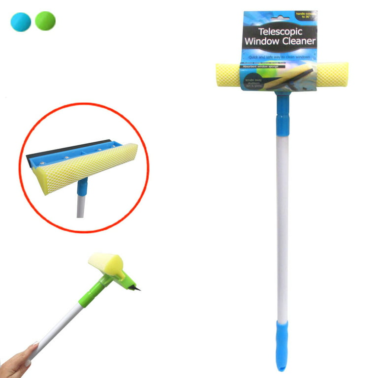  U N Telescopic Extendable Window Squeegee Long Handle Washer  Scrubber Cleaner Wiper : Health & Household