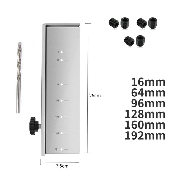 Telescoping Adjustable Jig Tool for Precise Cabinet Hardware Installation on Doors and Drawers with Aluminum Alloy Frame