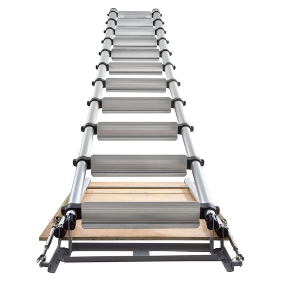 Telescoping Attic Ladder, 350 lb Capacity, 39.37x23.6in, Aluminum Extension Ladder, 9.8-10.5ft Height, Retractable Attic Access