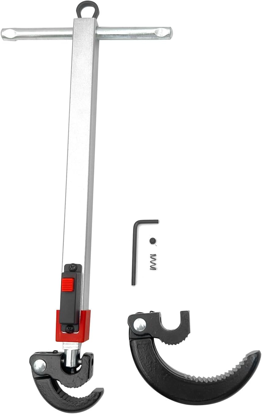 Telescoping Basin Wrench, 10 to 17in Extendable Sink Wrench, 180