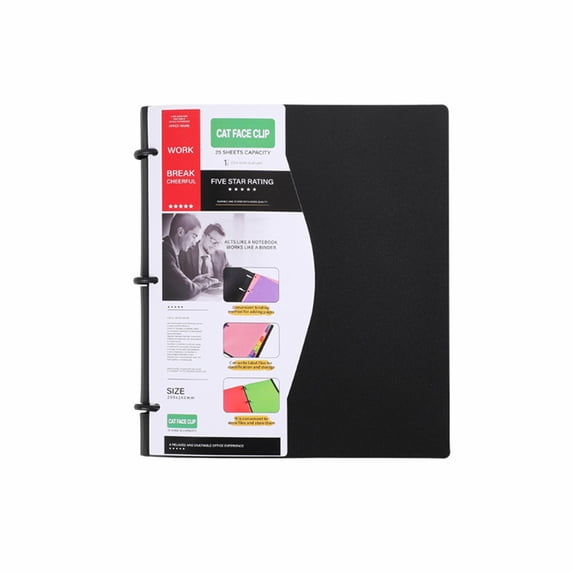Telescoping Binder with Expandable Telescoping Spine 3 Round Rings Flexible Plastic Notebook Binder A