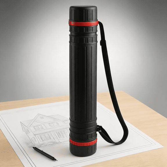 Telescoping Design Extendable Poster Tube 25"-43" With Strap - Art, Blueprint Storage & Travel Protection Carrying Case - 1 Pack