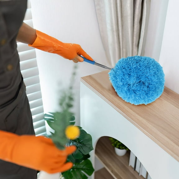 Telescoping Dusters - Extendable Duster Home Cleaning Household Furniture Dusting Tool Extendable Dust Remover with Head For Cleaning Ceil(Blue)