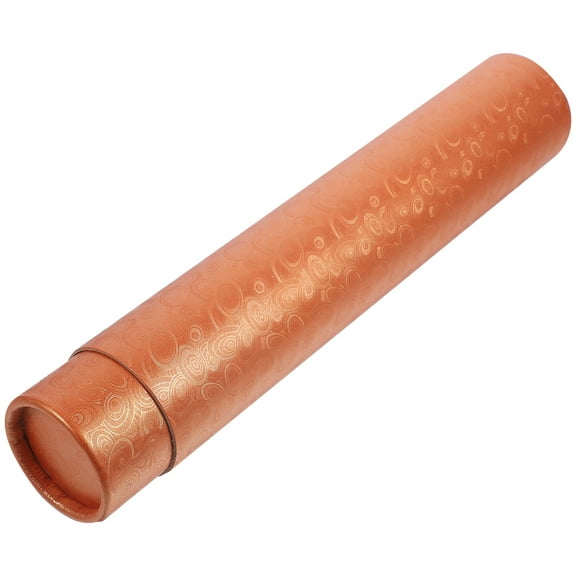OUNONA Telescoping Golden Paper Storage Tube for Artwork, Posters, Documents - Protective Carrier