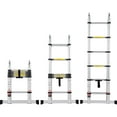 thumbnail image 1 of Telescoping Extension Ladder 12.5FT A-Shape w/ Stabilizer Bar for RV, 1 of 11