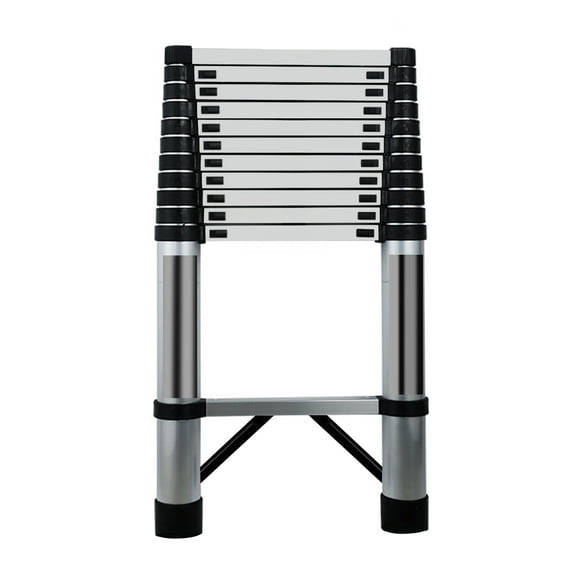 Telescoping Extension Ladder 330 lbs Capacity Heavy DutyStainless Steel Folding Telescopic Ladder for Home or RV Outdoor Work