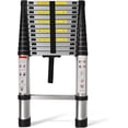 thumbnail image 1 of Telescoping Extension Ladder FT  Folding Telescopic Aluminum Ladders  Lightweight  Ladder Step for RV Roof Attic Home  LB Capacity FT), 1 of 1