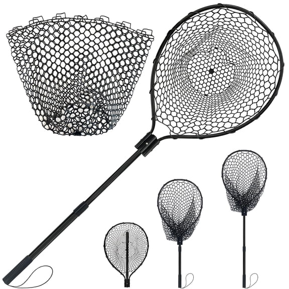 Telescoping Fishing Net Black with a Extra Replacement Net