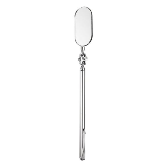 Telescoping Inspection Mirror 1 x 2" Oval 7.9" to 24" 360 Degree Stainless Steel Inspection Swivel Head Extendable Mirrors for Technicians Mechanics Contractors, Silver