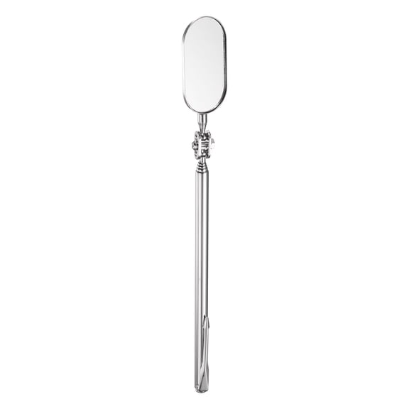 Telescoping Inspection Mirror 1 x 2" Oval 7.9" to 24" 360 Degree Stainless Steel Inspection Swivel Head Extendable Mirrors for Technicians Mechanics Contractors, Silver