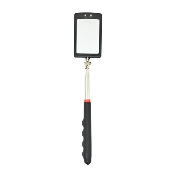 Telescoping LED Lighted Flexible Inspection Mirror 360 Swivel for Extra Viewing（1 PC No Batteries Included）