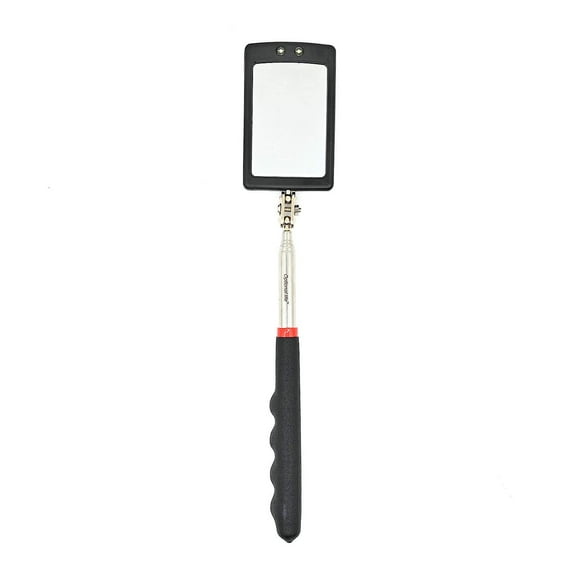 Telescoping LED Lighted Flexible Inspection Mirror 360 Swivel for Extra Viewing