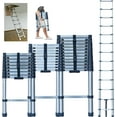 thumbnail image 1 of Telescoping Ladder 10 FT Step Ladder Stainless Steel Telescopic Extension Ladder, Portable Folding Collapsible Ladder, Multi-Purpose Ladders for Home Household, Roofing, Rv, Loft, 330lbs Capacity, 1 of 7