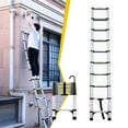 thumbnail image 1 of Telescoping Ladder 9.5 ft FT Aluminum Extension Ladder with Stabilizers, 330 lbs Capacity, Multi Purpose Folding Ladder for Home, RV, and Outdoor Use, 1 of 10