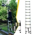 thumbnail image 1 of Telescoping Ladder 10.5 ft FT Aluminum Extension Ladder with Stabilizers, 330 lbs Capacity, Multi Purpose Folding Ladder for Home, RV, and Outdoor Use, 1 of 10