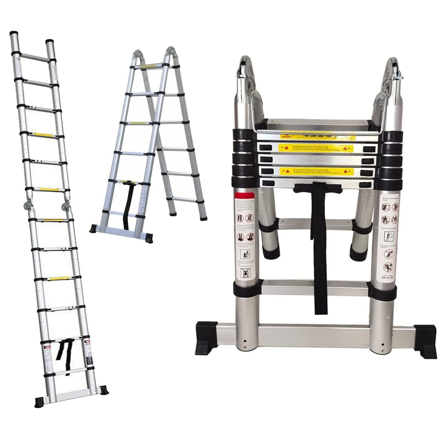 Telescoping Ladder 12.5FT, Aluminum AFrame Ladder Rv Ladder