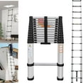 thumbnail image 1 of Telescoping Ladder, 16 FT Aluminum Telescopic Ladder Extension Collapsible Ladder for RV, Multi-Purpose Folding Ladder Roof Ladder Attic Ladder, Heavy Duty 330lbs Max Capacity Outdoor Work Ladder, 1 of 7