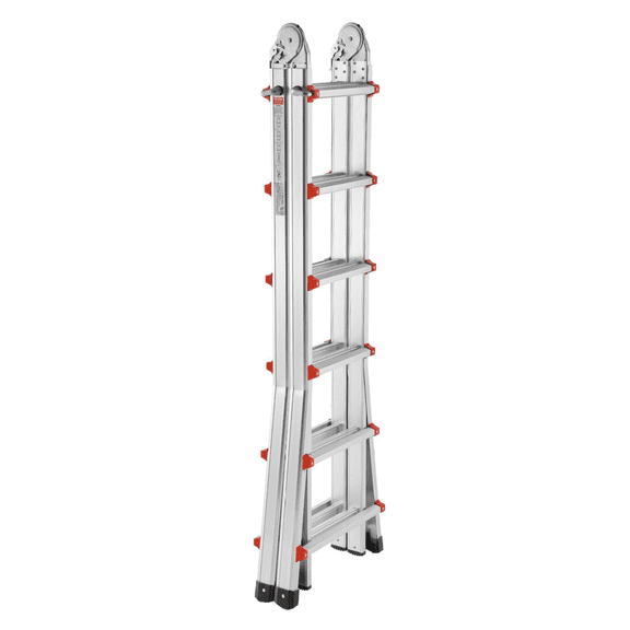 Telescoping Ladder 20 FT A-Frame Extension Ladder - Multi-Position Aluminum Alloy for Home Work Attic - 330lbs Capacity