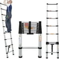 thumbnail image 1 of Telescoping Ladder 8FT Aluminum Telescoping Extension Ladder, Collapsible Ladder Attic Ladder Rv Ladder, Portable Telescopic Ladder for Outdoor Working & Household Use, Folding Ladder 330lb Capacity, 1 of 7