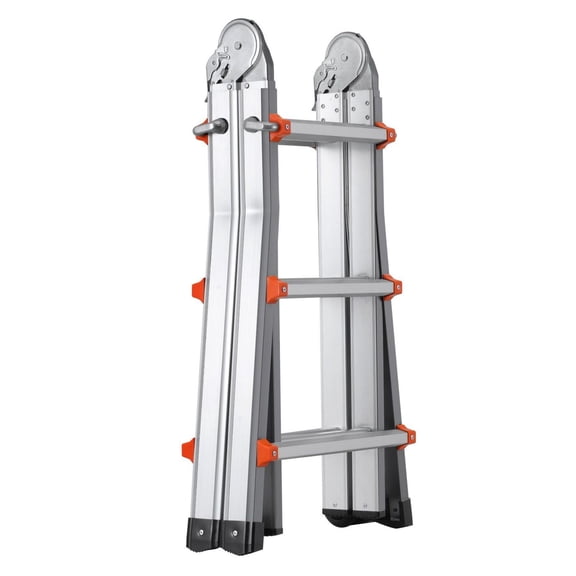 Telescoping Ladder A Frame, 9.5 FT Extension Ladder, Multi-Position Portable Ladder, 330lb Capacity - Indoor/Outdoor Use for Home, RV, Stairs & Roof