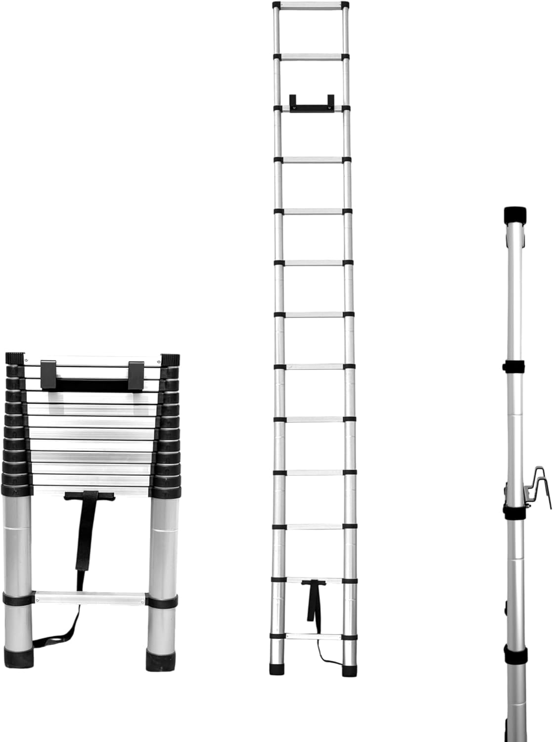 Telescoping Ladder - Premium Aluminum Extension Ladder with Stabilizers ...