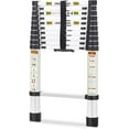thumbnail image 1 of Telescoping Ladder for RV & Attic, 10.5FT Aluminum Extension Ladder with Dual Locking Mechanism, Max Load 330lbs, Compact Foldable Ladder for Roof, Home, Travel Trailer & Multi-Surface Use, 1 of 16