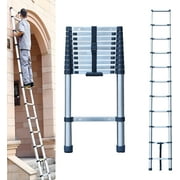 Telescoping Ladder Telescopic Extension Ladders 10 FT Stainless Steel Extendable Ladder, Collapsible Ladder for Household, Rv Ladder, Roof Ladder, Folding Ladder, Loft Ladder, 150 kg/330 lbs Capacity