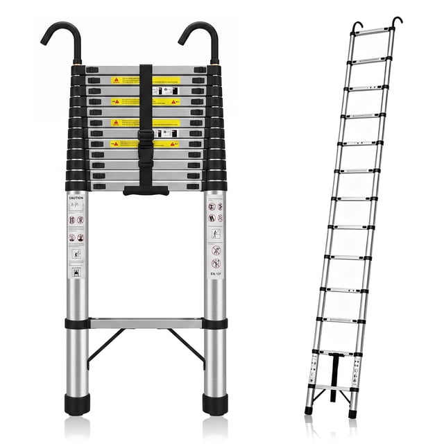 Portable Foldable Rv Steps Telescoping Ladder, Thickened Stainless Steel Anti-Bending Extension ...