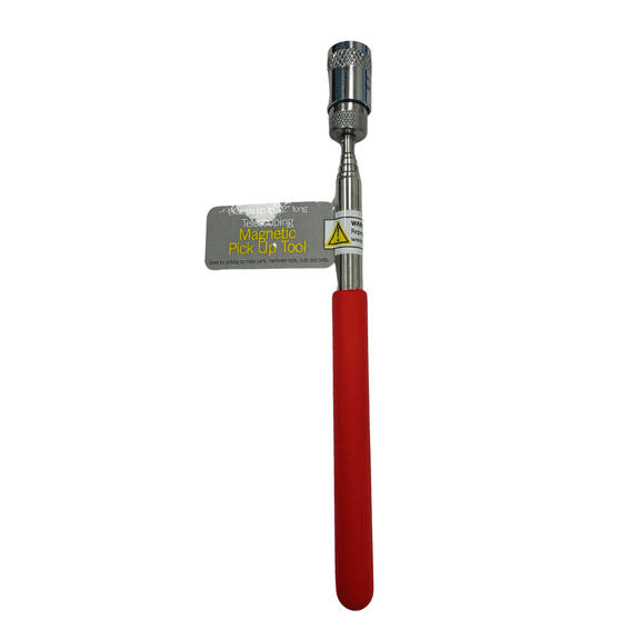 Telescoping Magnetic Flashlight Pickup Tool, Red