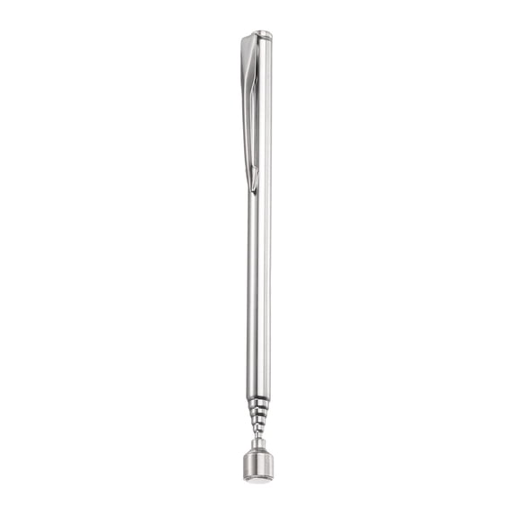 Uxcell Telescoping Magnetic Pickup Tool 1.5LB Stainless Steel 4.7" to 19.7" Extendable Magnet Retrieval Stick with Pocket Clip for Car Industry Garage Office, Silver