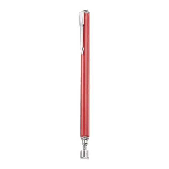Uxcell Telescoping Magnetic Pickup Tool 2LB Stainless Steel 5.8" to 24.4" Extendable Magnet Retrieval Stick with Pocket Clip for Car Industry Garage Office, Red