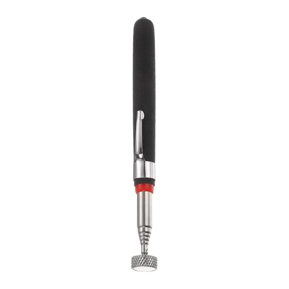 Uxcell Telescoping Magnetic Pickup Tool 8LB Stainless Steel 6.1" to 28.7" Extendable Magnet Retrieval Stick with Pocket Clip for Car Industry Garage Office, Black