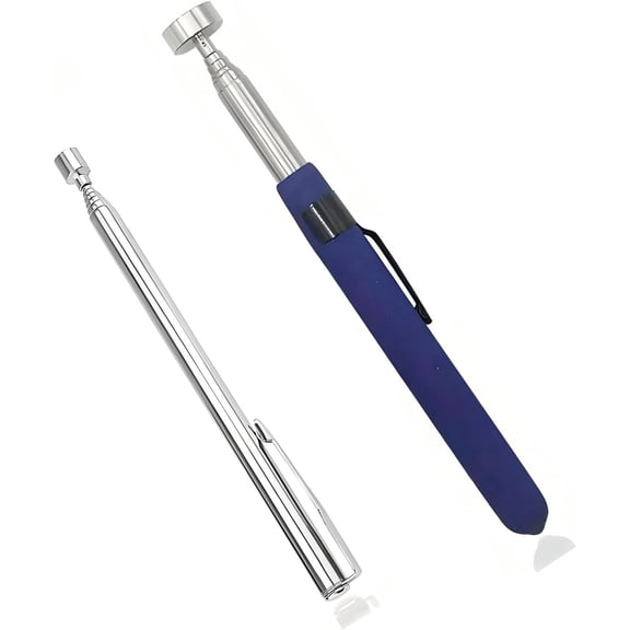 Telescoping Magnetic Pickup Tool - Extendable Stick 2Pcs Includes 8LB & 2LB Magnet for Mechanics, Car Tools, Reaching Hard-to-Reach Areas