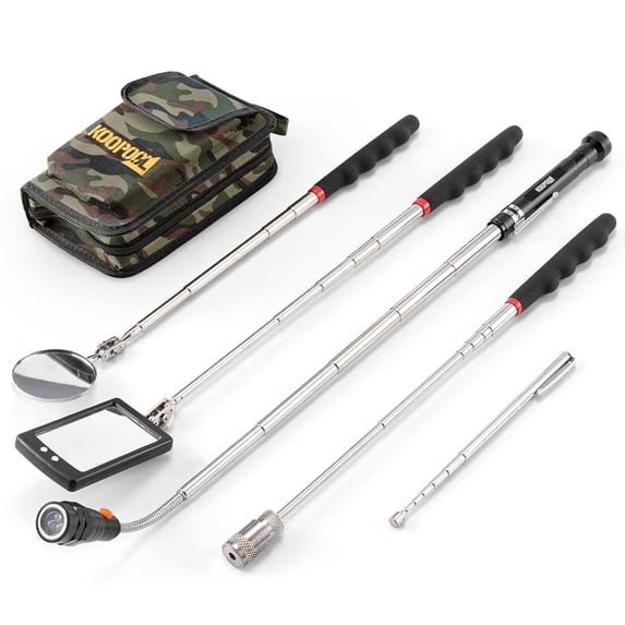 Telescoping Magnetic Pickup Tool Set, Stocking Stuffers, Extendable Magnet Flashlight with Inspection Mirror-Cool Gadgets Gifts Idea & Christmas Gifts for Men, Him, Husband, Handyman, Mechanic