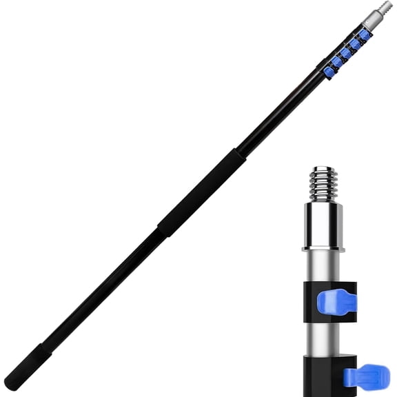 Telescoping Pole, 5-22 FT Paint Roller Extension Pole, Multi-Purpose Sturdy Aluminum Alloy with Flip-Lock Design for Windows, Painting, Dusting and Cleaning