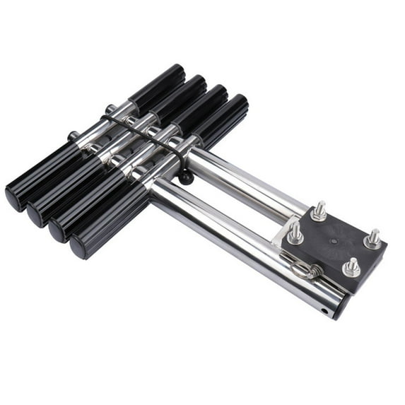 Telescoping Pontoon Boat Ladder, Assist Boarding Ladder Removable, Extension Ladder for Pontoon Boat Yacht, Dinghy, Speedboat 4 Steps