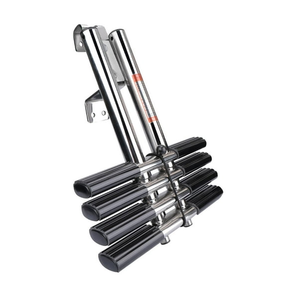 Telescoping Pontoon Boat Ladder Extendable Ladder for Dinghy Yacht Camper RV 4 Steps