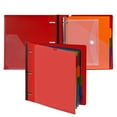 thumbnail image 1 of Telescoping Project Organizer Binder, 2-Pack 1 inch 3 Ring Binder with 5 Color Dividers, with Customized Front Cover & 1 Extra Pocket Red, 1 of 7
