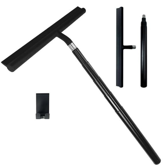 Telescoping Shower Wiper Silicones Scrubber For High Window Car Glass Expandable Long Handle Bathroom Cleaning Tool