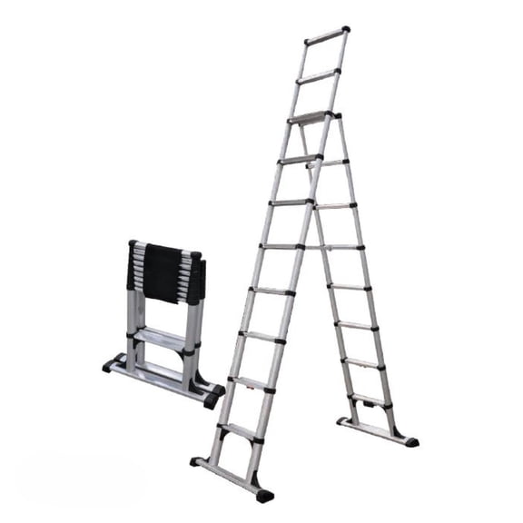 Telesteps 10ft Telescoping A-Frame Stepladder 14ft Reach, 375lb (14ES)