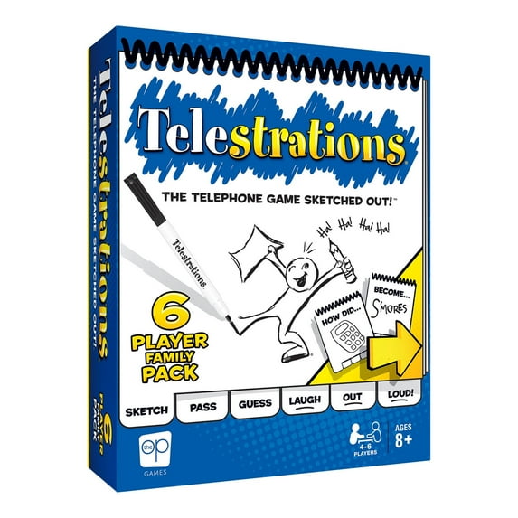 Telestrations 6-Player Family Party Game, by USAopoly