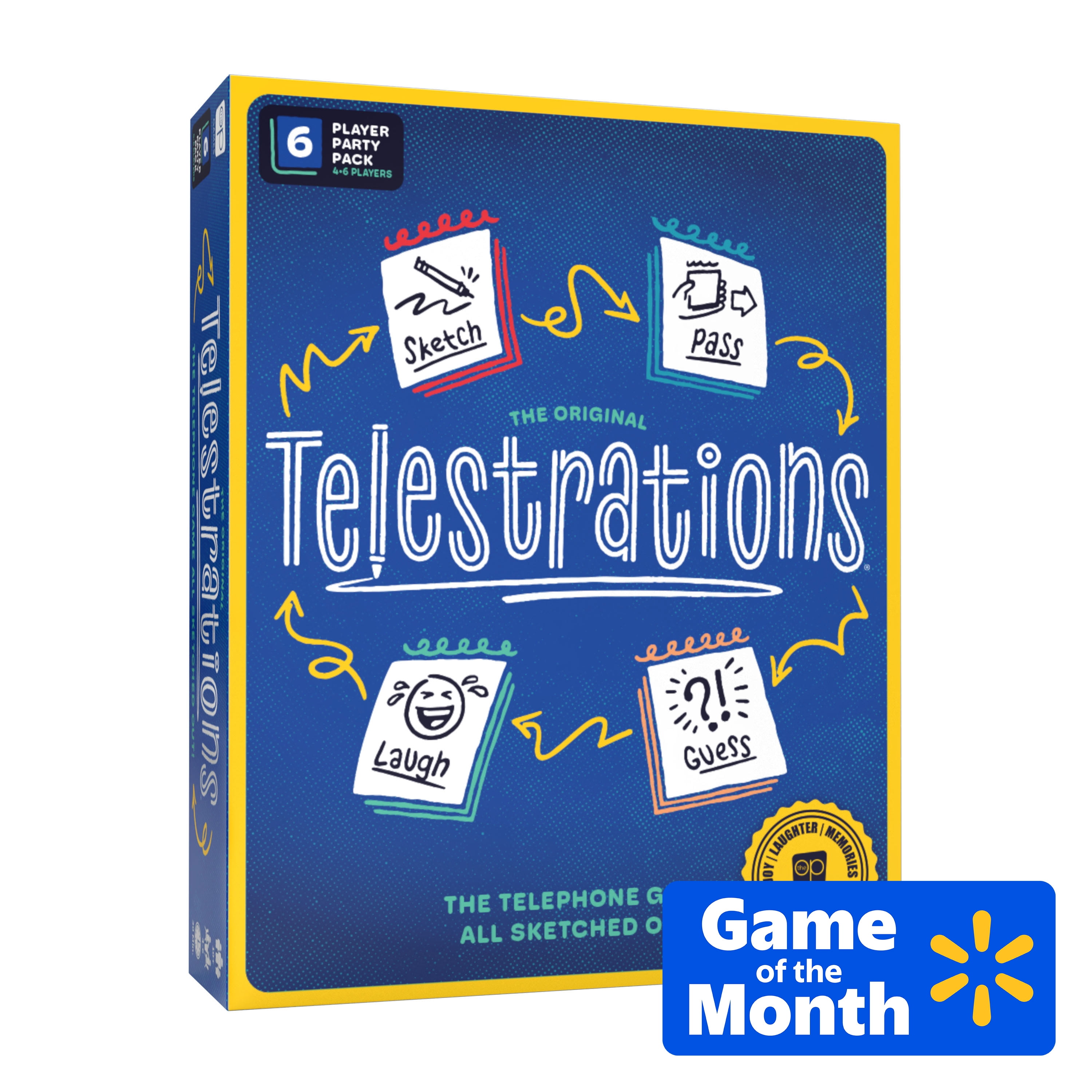 Telestrations 6 Player 2nd Edition Board Game, Award Winning Hilarious and Unpredictable Must Have Party Game With a New Look, Sketch What Your Read Then Guess What You Saw, 4-6 Players, Ages 10+ - Walmart.com