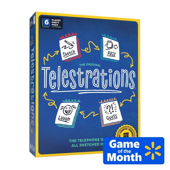 Telestrations 6 Player 2nd Edition Board Game, Award Winning Hilarious and Unpredictable Must Have Party Game With a New Look, Sketch What Your Read Then Guess What You Saw, 4-6 Players, Ages 10+