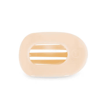 Teleties Almond Beige Flat Round Clip - Large 4.5inches